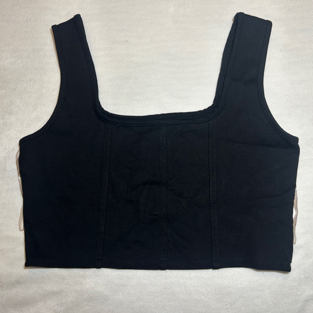 Hunter&Brown faux ribbed crop tank